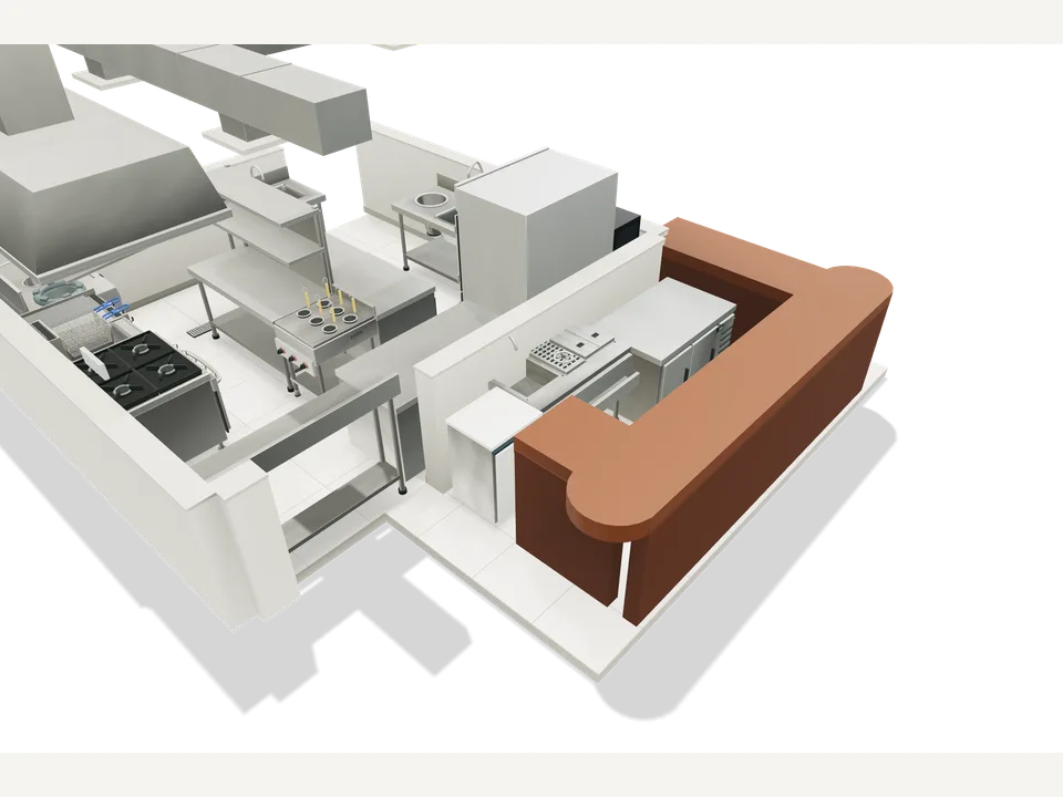 Model proyek Bu Ega · area penyajian
